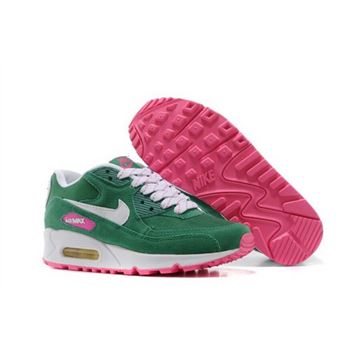 Nike Air Max 90 Womens Shoes Rose Red Green White Special Closeout